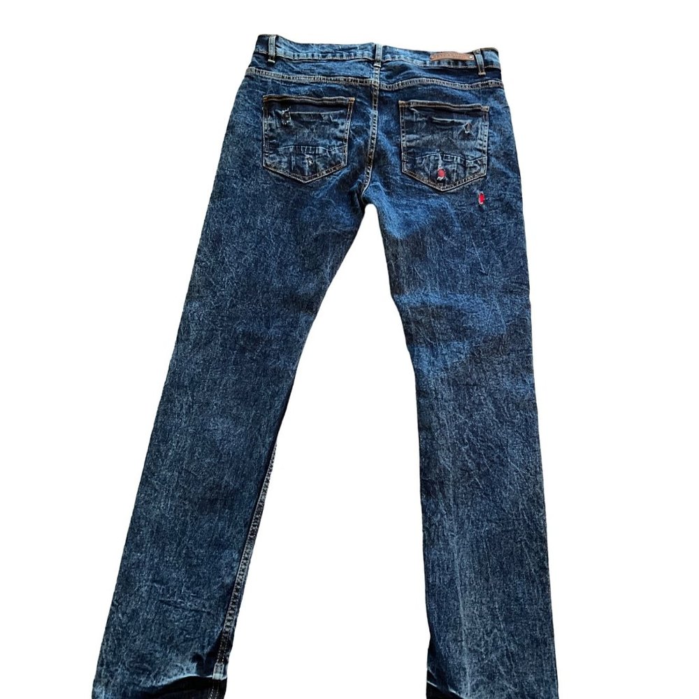 Evolution in Design skinny jeans distressed multicolor‎ insets 34x32 - Picture 7 of 8